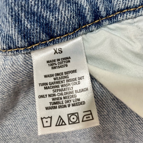 Aeropostale Denim Distressed Overall Dress - Picture 6 of 6